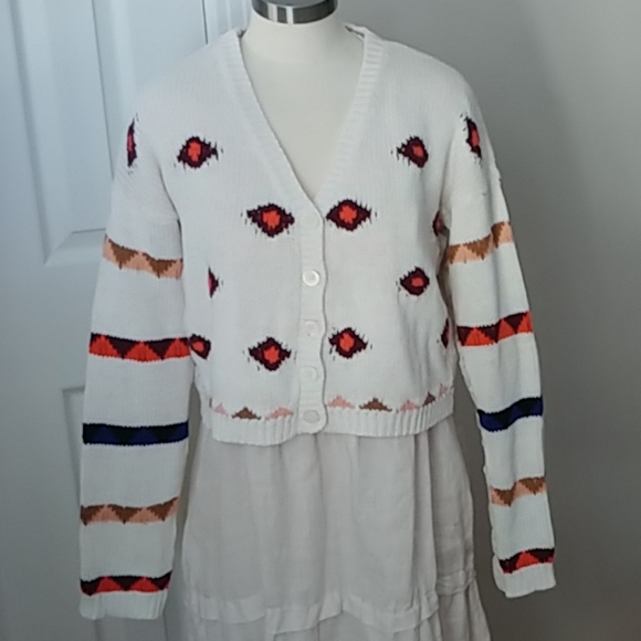 BOHO CROPPED CARDIGAN SWEATER
